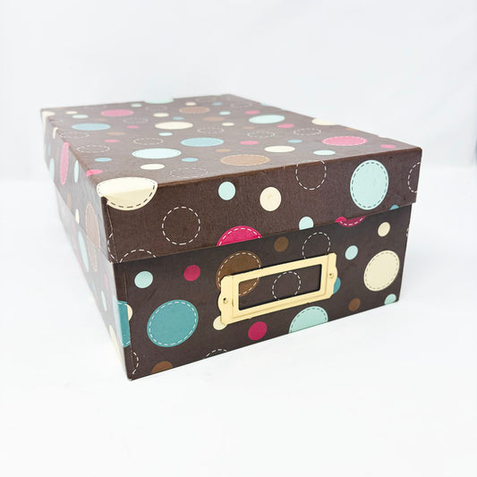 Brown with Circles Storage Box