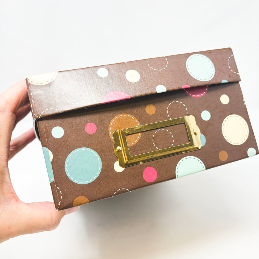 Brown with Circles Storage Box