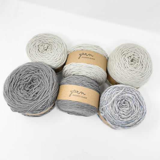 Soft Greys Yarn Bundle