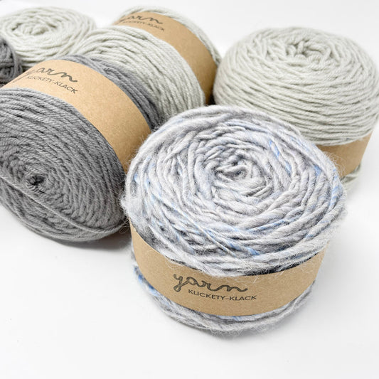 Soft Greys Yarn Bundle
