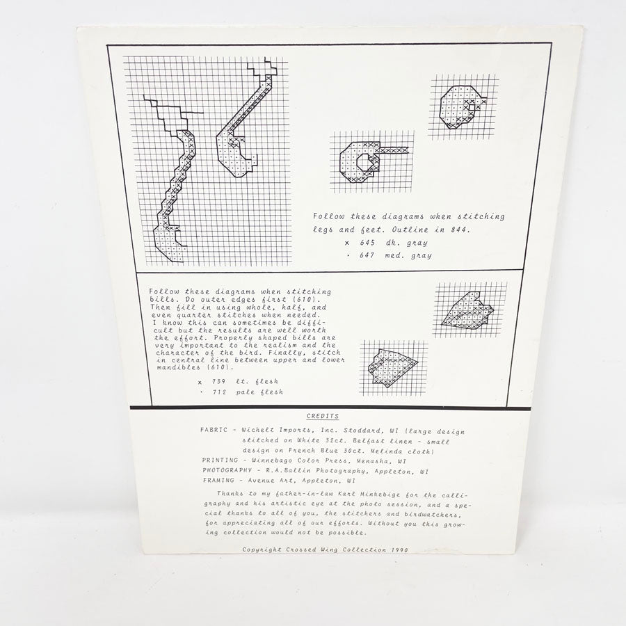 Crossed Wing Collection Cross Stitch Pattern - Rose-Breasted Grosbeaks No. 20