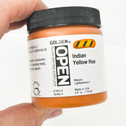 Golden Open Slow-Drying Acrylic Paint - Indian Yellow Hue