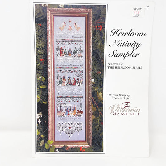 Heirloom Nativity Sampler Cross Stitch Pattern Book