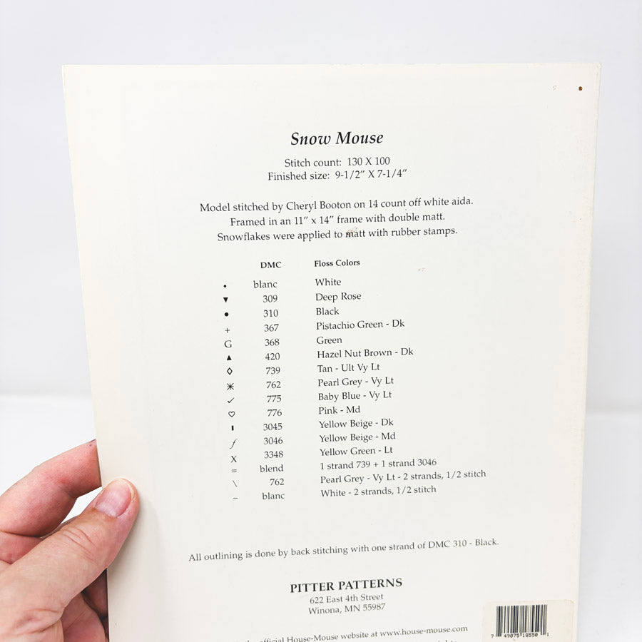 Snow Mouse – House Mouse – Cross Stitch Pattern