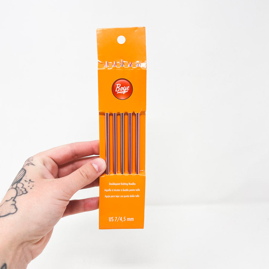 Boye Aluminum Double Point Knitting Needles – US Size 7 (4.5mm)