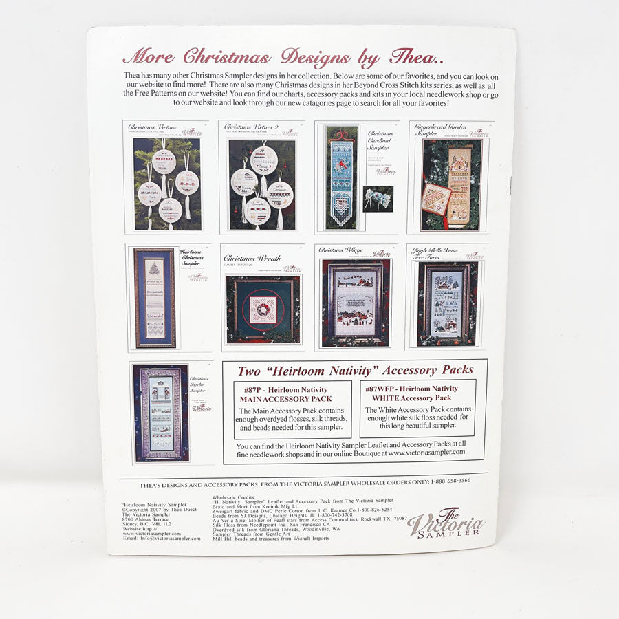 Heirloom Nativity Sampler Cross Stitch Pattern Book