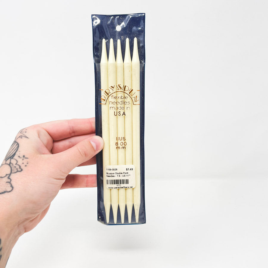 Bryspun Flex Double Point Needles - 11 US (8.0 mm)