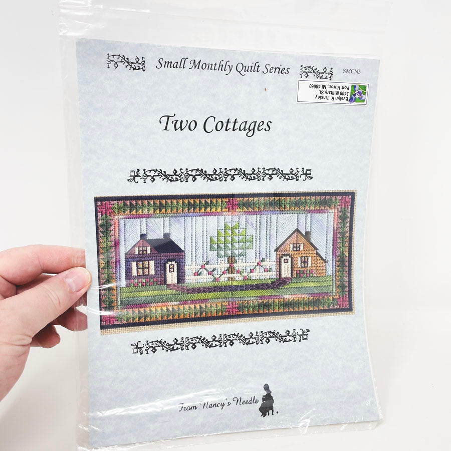 Two Cottages Stitching Pattern from Nancy's Needles