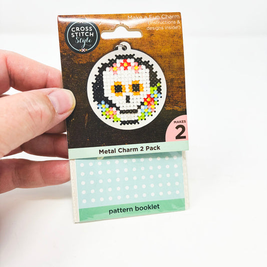 Cross Stitch Style Metal Charm Pack
