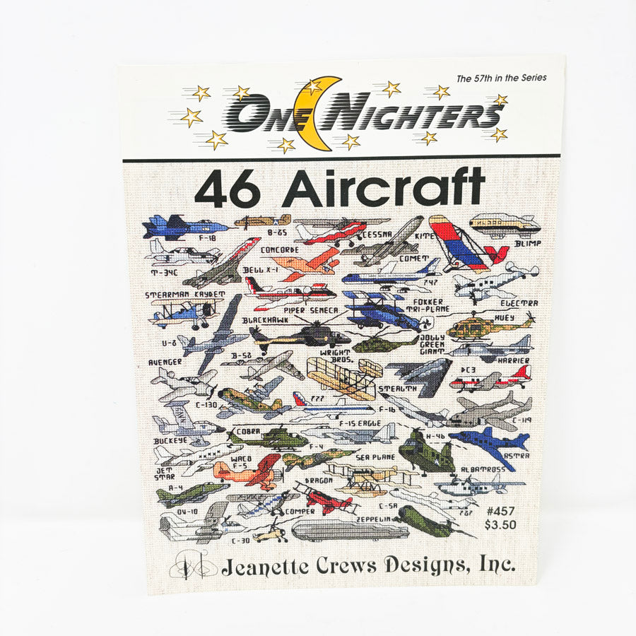 46 Aircraft – Jeanette Crews Cross Stitch Pattern Booklet