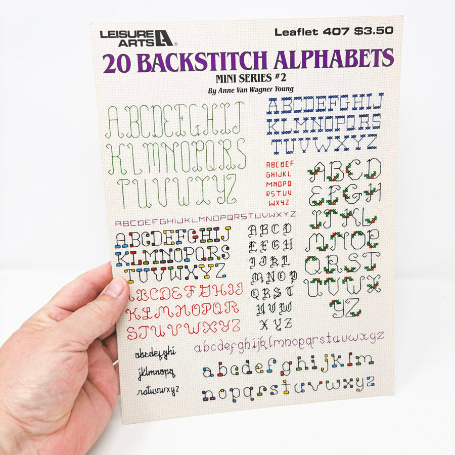 Backstitch Alphabets – Leisure Arts Cross Stitch Pattern
