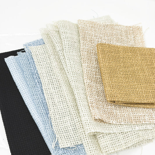 Bundle of Asst. Rustic Open Weave Cross Stitch Fabric
