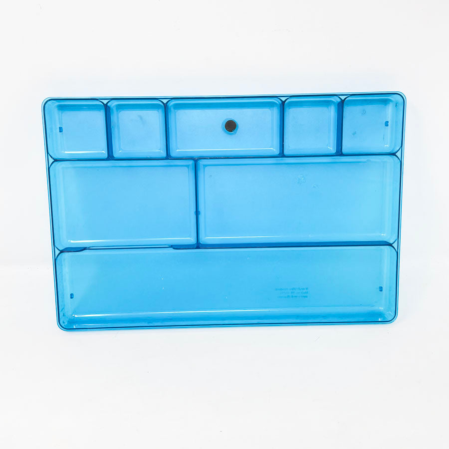 Blue Plastic Tray with Compartments