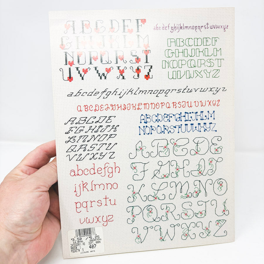 Backstitch Alphabets – Leisure Arts Cross Stitch Pattern