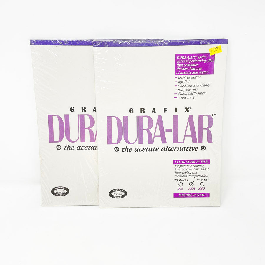 9" x 12" Grafix Dura-Lar Film Clear Overlay 4 Mil Sheets (1)