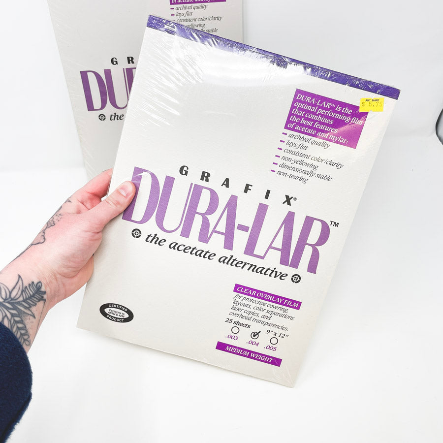 9" x 12" Grafix Dura-Lar Film Clear Overlay 4 Mil Sheets (1)