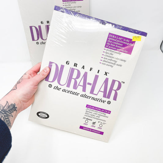 9" x 12" Grafix Dura-Lar Film Clear Overlay 4 Mil Sheets (1)