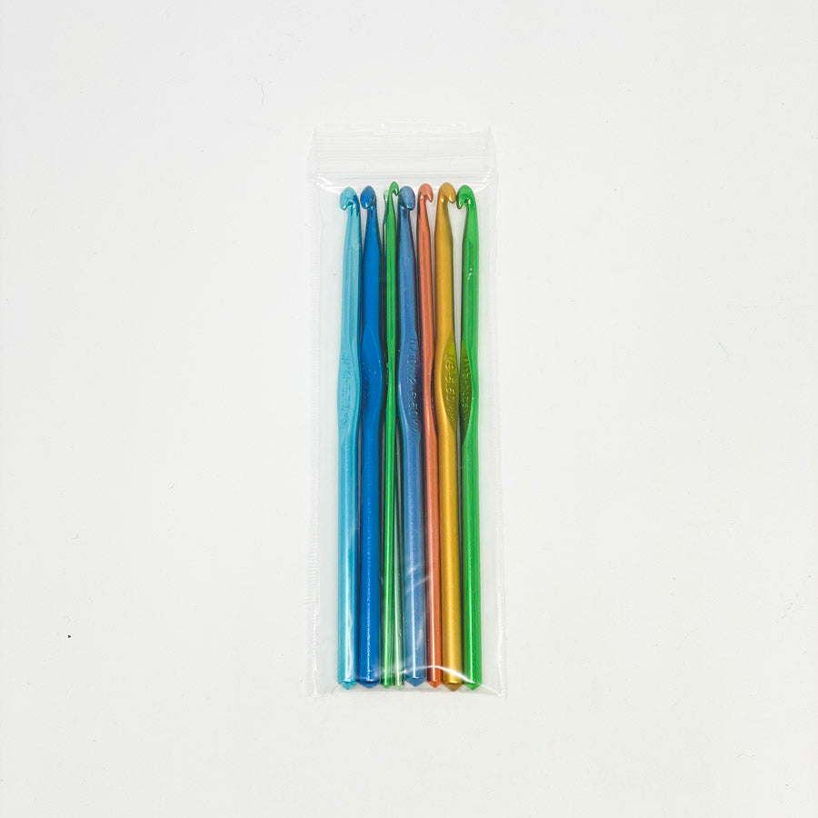 Bundle of Eight Aluminum Crochet Hooks