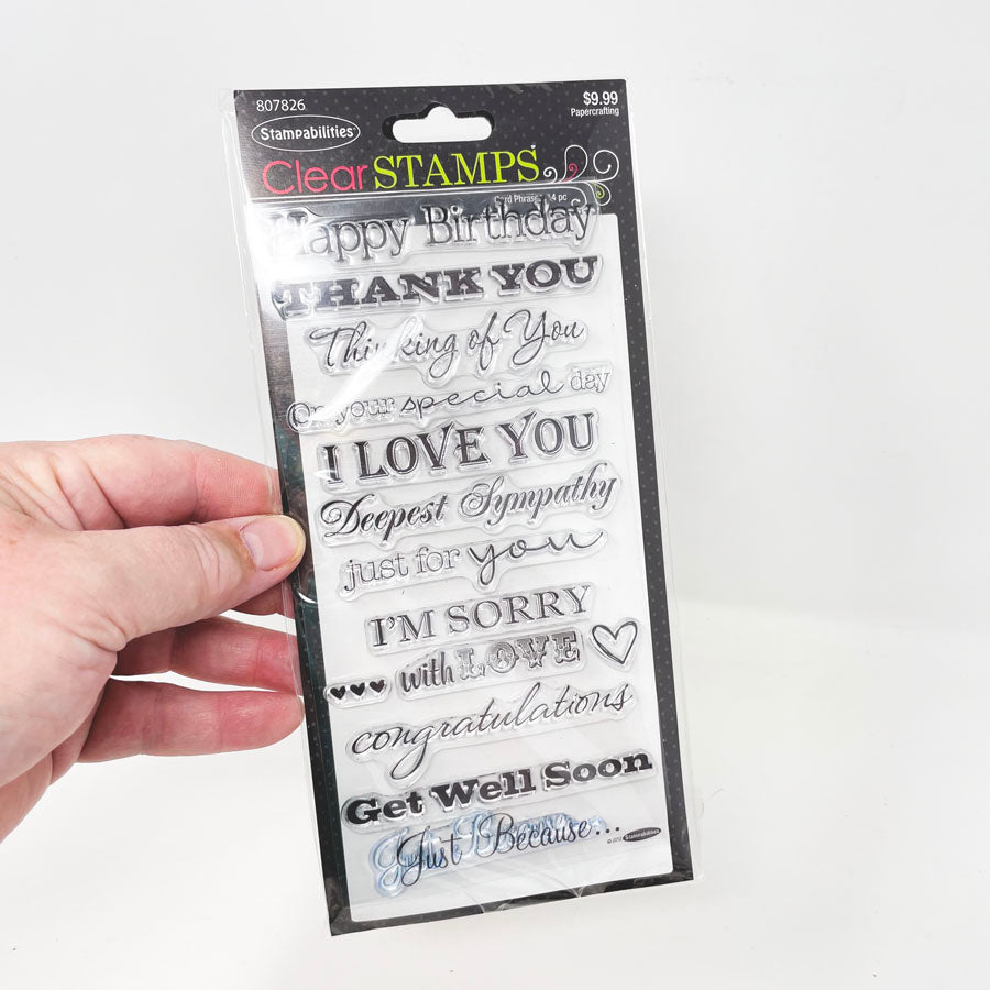 Stampabilities Clear Stamps - Card Phrases