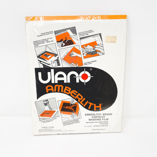 11" x 14" Ulano Amberlith Masking Film