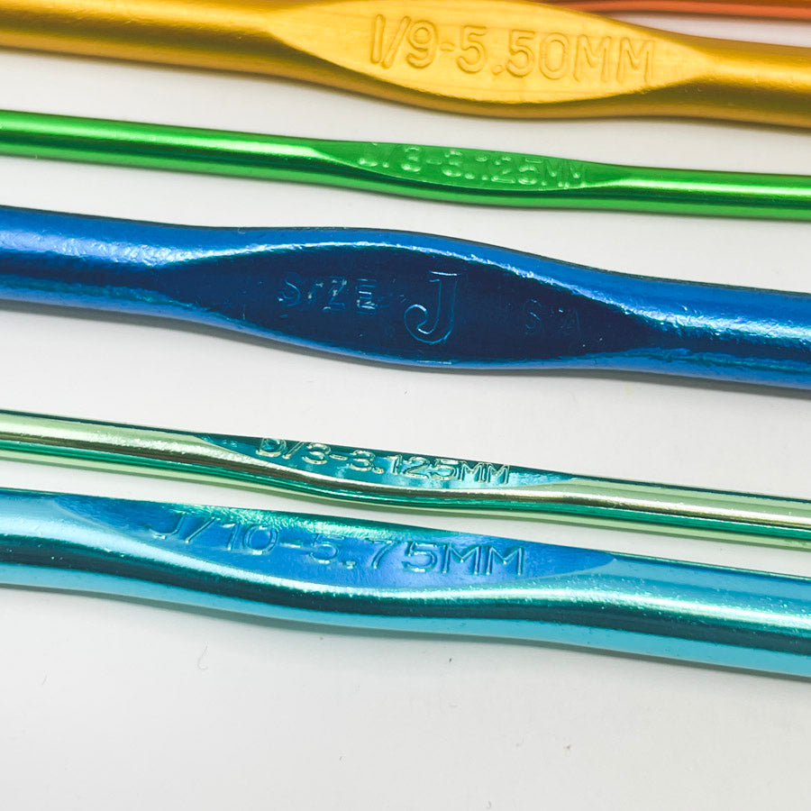 Bundle of Eight Aluminum Crochet Hooks