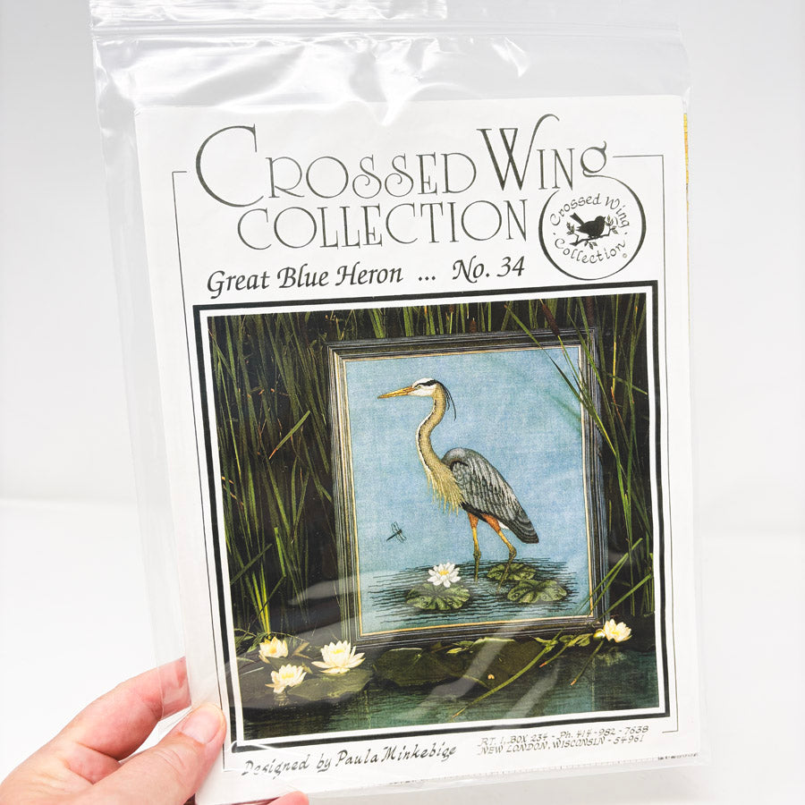 Great Blue Heron – Crossed Wing Collection Cross Stitch Pattern