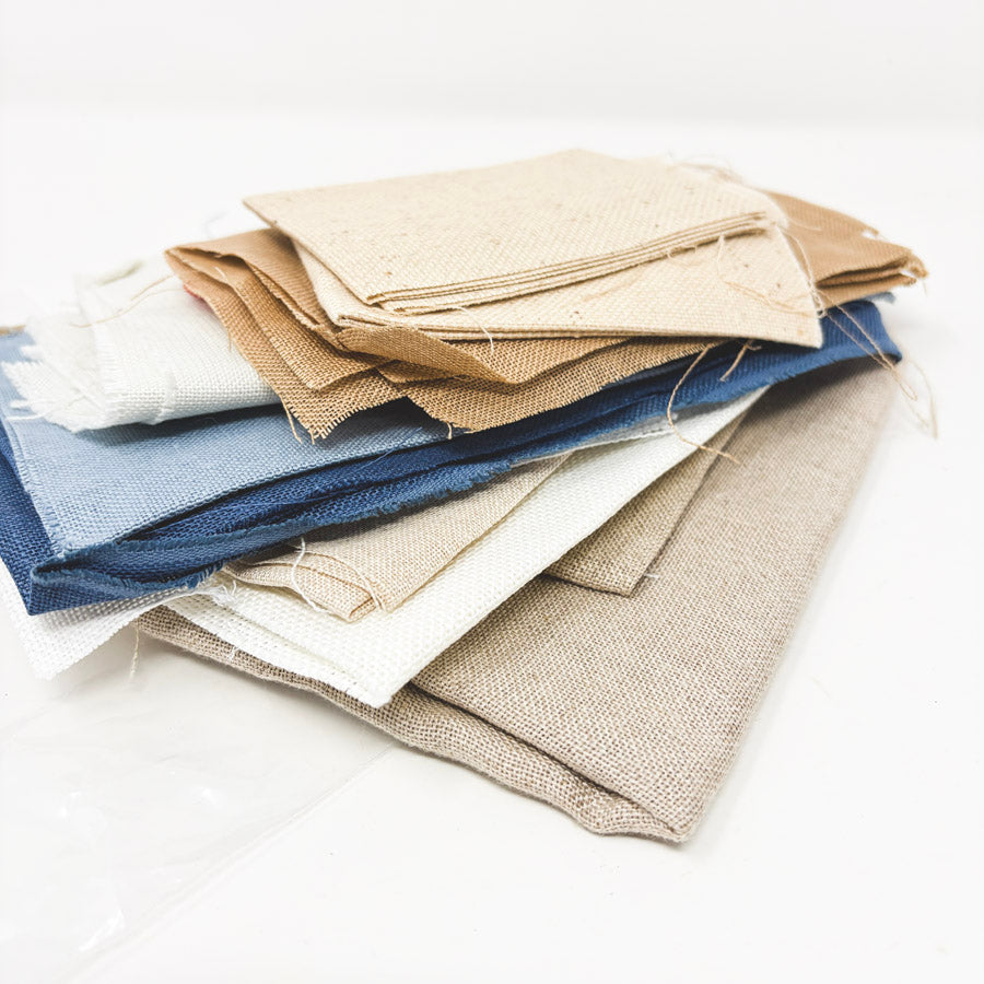 Big Bundle of Asst. Patriotic Colors Linen Cross Stitch Fabric