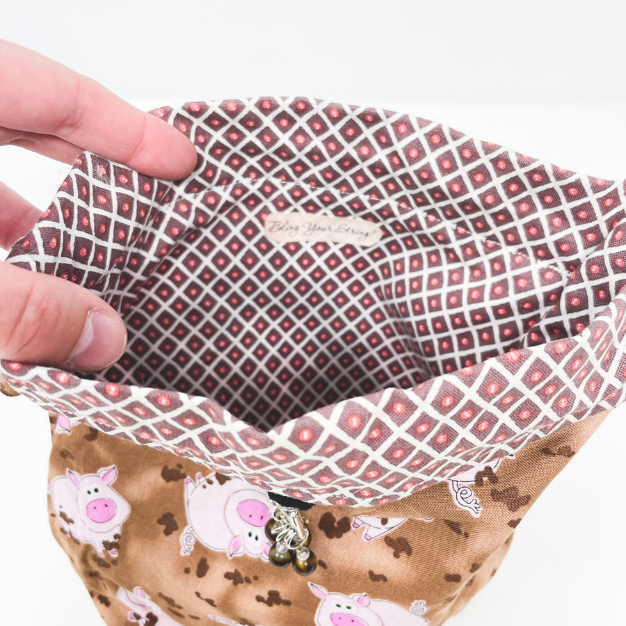 Bling Your String Piggie Project Bag