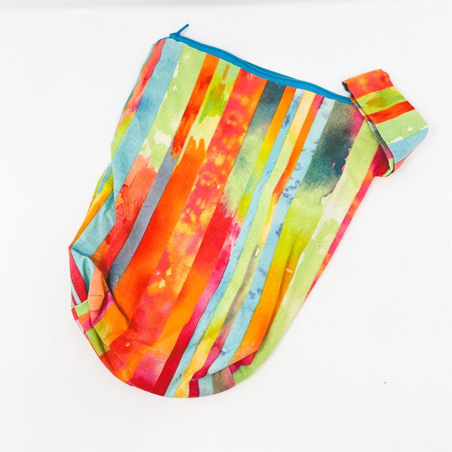 Bling Your String Bright Stripes Zippered Project Bag