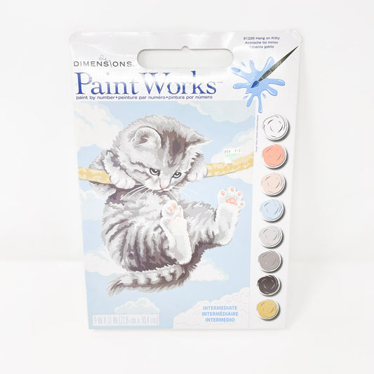 Dimensions "Hang on Kitty" Paint by Number Kit