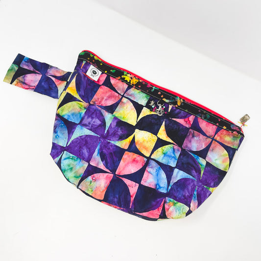 Crescent Shaped Zippered Project Bag
