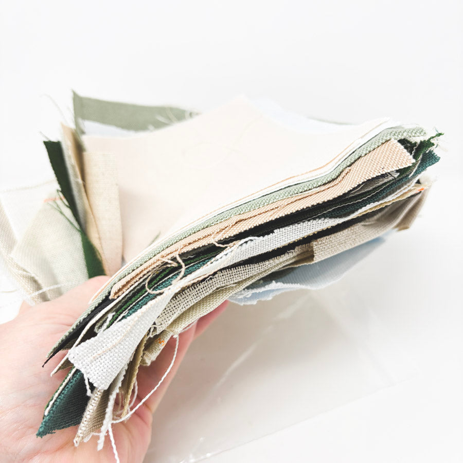 Big Bundle of Asst. Color Linen & Aida Cross Stitch Fabrics - Small Cuts