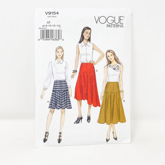 V9154 Skirt Pattern (6-14)- Vogue - 2015