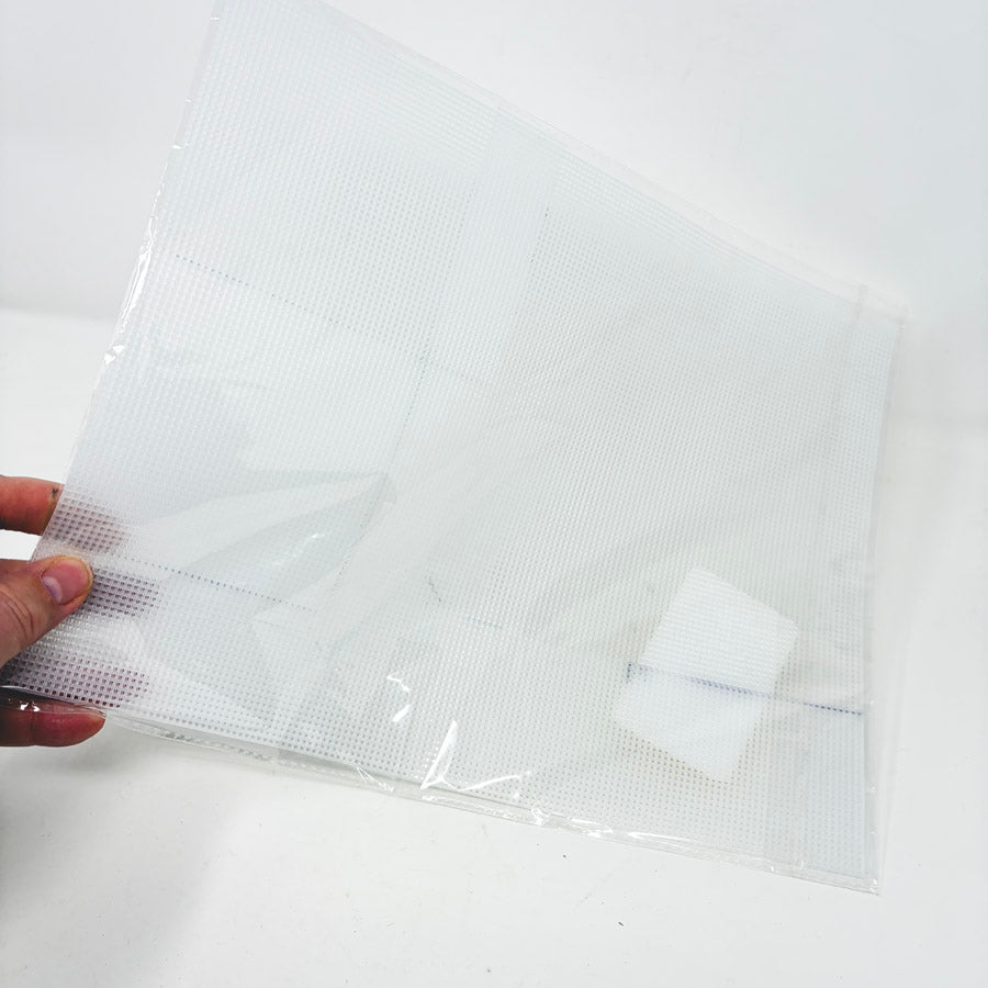 Plastic Needlework Grid Sheets - 1 full/1 partial