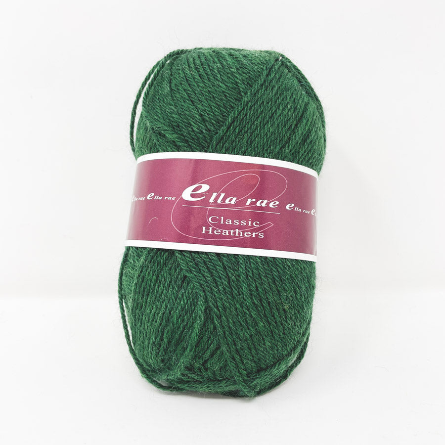 Ella Rae Classic Heathers Wool Yarn - Rich Green