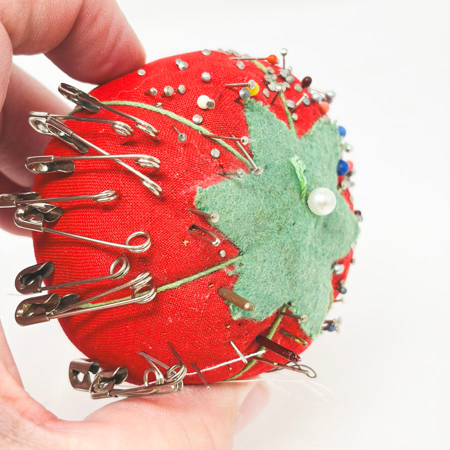 Sewing Tomato Pin Cushion and Accessories