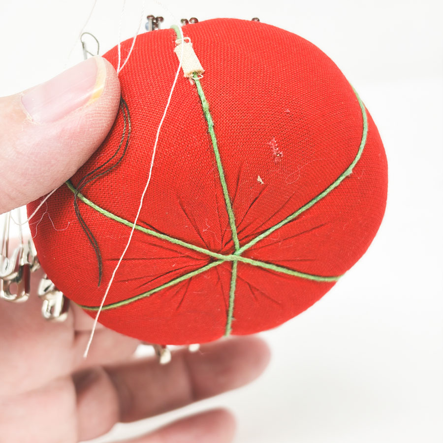 Sewing Tomato Pin Cushion and Accessories