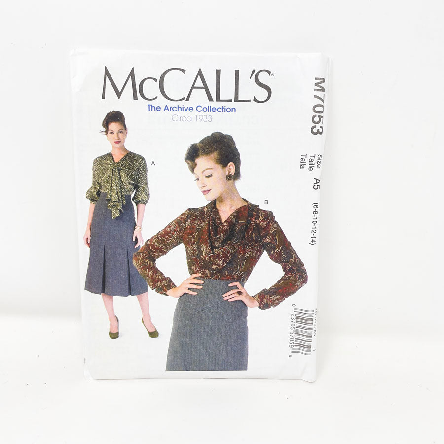 M7053 Archive Blouse Pattern (6-14)- McCall's - 2014