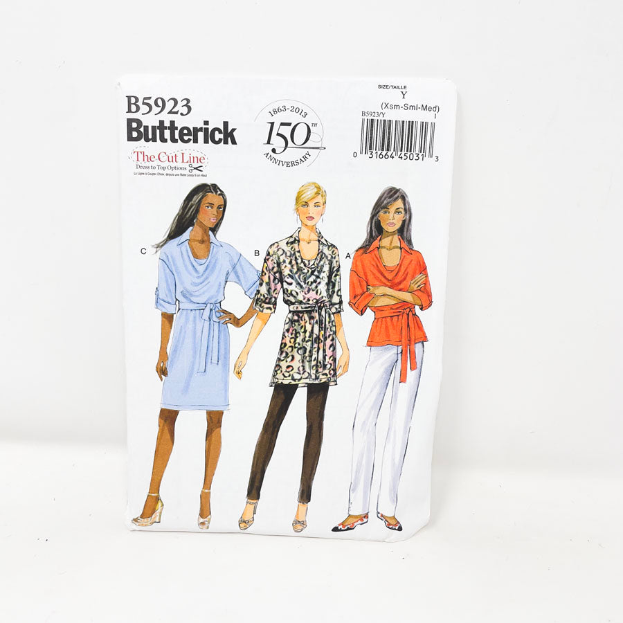 B5923 Dress to Top Pattern (XS-M) - Butterick - 2013