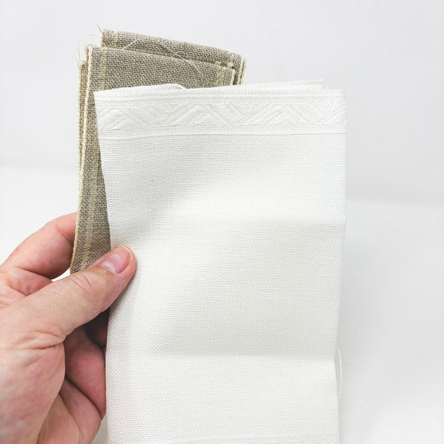 Linen Banding Bundle - White and Oat (2)