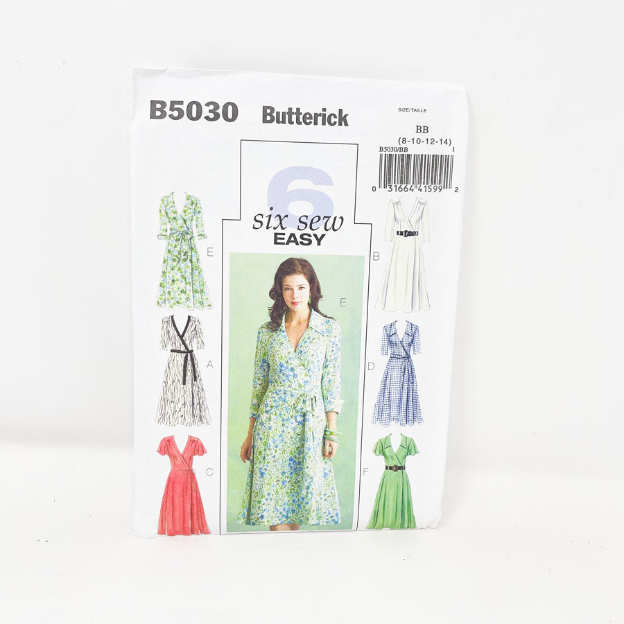 B5030 Wrap Dress Pattern (8-14) - Butterick - 2007