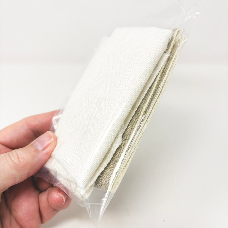 Linen Banding Bundle - White and Oat (2)