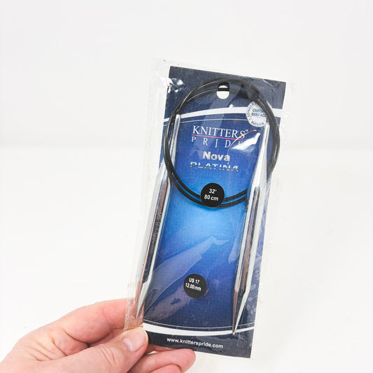 Knitter's Pride Nova Platina Circular Knitting Needle - 36"/US 17