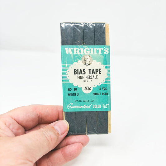 Wrights Bias Tape - Dark Grey