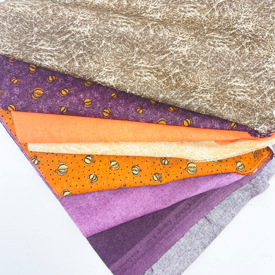 Halloween Vintage Churn Dash Quilt Fabric Bundle