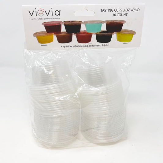 Viovia 3 oz Plastic Cups with Lids