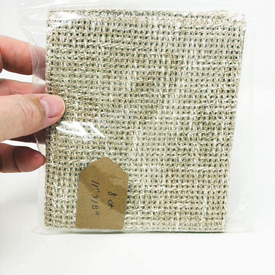 8 Count Rustic Tan/White Open Weave Fabric – 11" x 18"