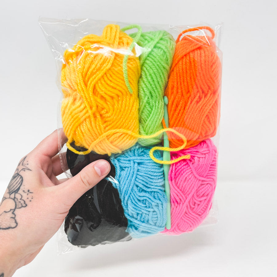 Colorful Acrylic Yarn with Hook Pack