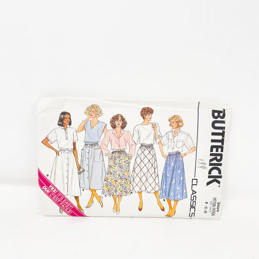 3826 Skirt Pattern (S-M) - Butterick - 1986