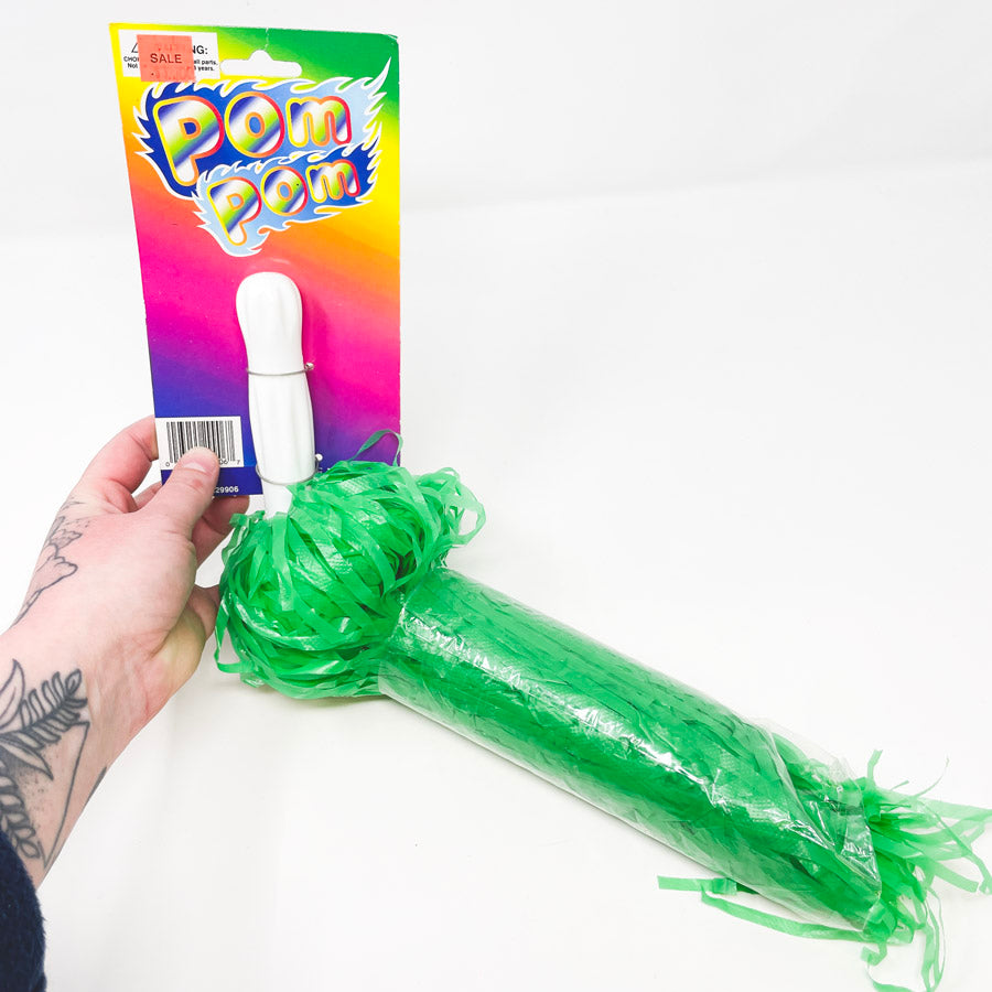 Green Plastic Pom Pom
